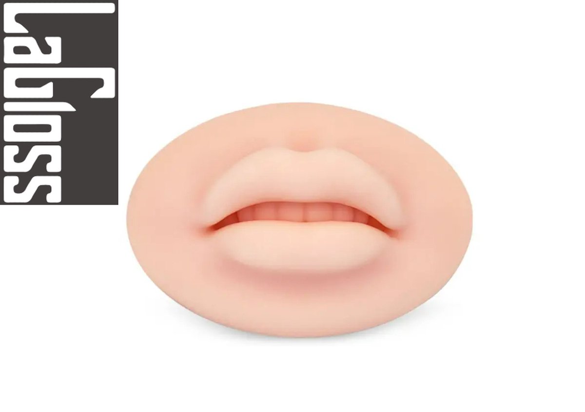 LaGloss® 3D Siliconen Lip - Lichte Beige - Make-up oefenhulp