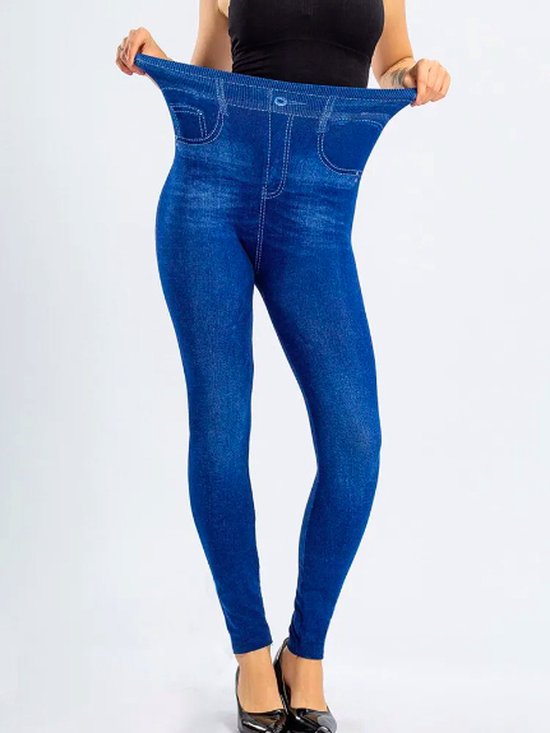 Jeans legging hoge taille best sale