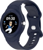 Siliconen bandje met case - geschikt voor Google Pixel Watch 2 - donkerblauw