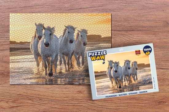 Puzzel Paarden - Water - Strand - Dieren - Legpuzzel - Puzzel 1000 stukjes volwassenen - PuzzleWow