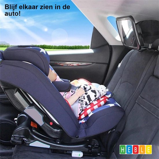 *** Achterbank spiegel voor Kind - Auto Accessoires - Zwarte A3 Verstelbare Monitor - Kinderzitje Baby - van Heble® *** van Heble® — afbeelding 2