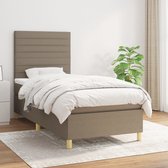 vidaXL-Boxspring-avec-matelas-tissu-taupe-80x200-cm