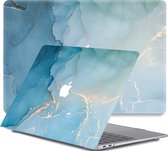Lunso - Geschikt voor MacBook Air 13 inch (2010-2017) - cover hoes - Aciano Azul - Vereist model A1369 / A1466