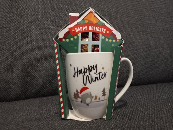 Coffret cadeau de Noël - lait au chocolat avec mug Jingle all way