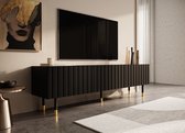 Meubella - TV-Meubel Pioneer - Mat zwart - 180 cm