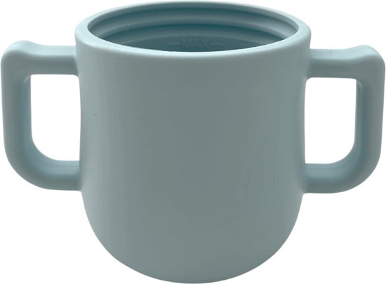 Mabebi - Drinkbeker met rietje - Oefenbeker - Trainingsbeker - Drinkbeker met handvaten - Drinkbeker olifant - Blauw van Mabebi — afbeelding 3