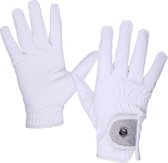 Qhp Handschoen Glitz White - M | Paardrij handschoenen