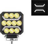 Werklamp vierkant LED - 15 Watt - Ledlamp - 10 LEDS + 2 strips - 12/24 Volt - Verstraler