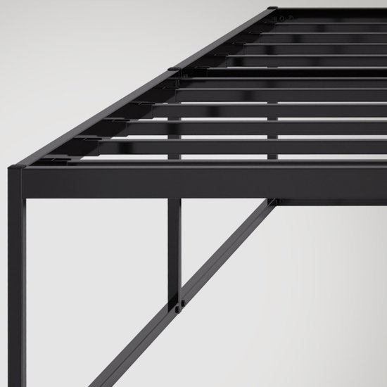 CLP Scala Lit en métal - Cadre de lit - noir 200x100x46 cm