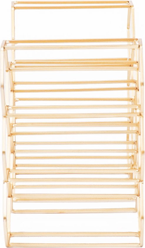 en.casa] Wijnrek Apremont metaal 43x28,5x15 cm zwart