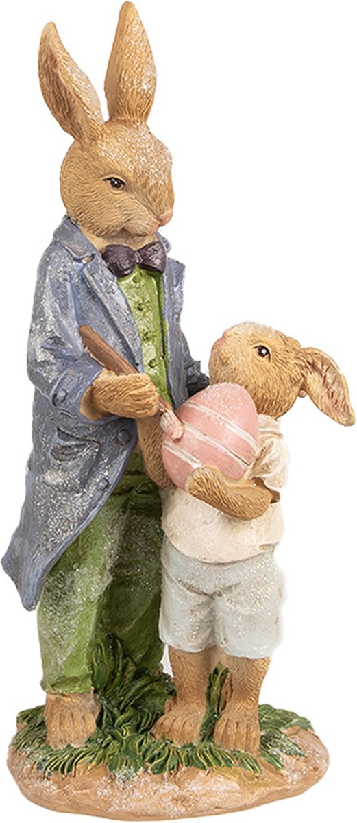 Beeld Konijn 21 cm Bruin Polyresin