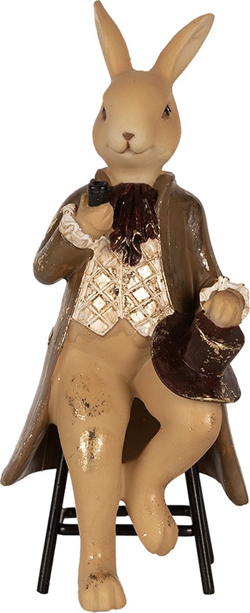 Beeld Konijn 20 cm Bruin Polyresin