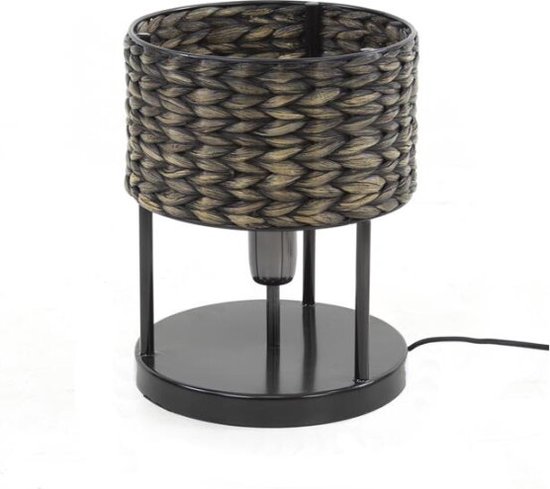 Tafellamp Waterhyacint tower - Zwart nikkel
