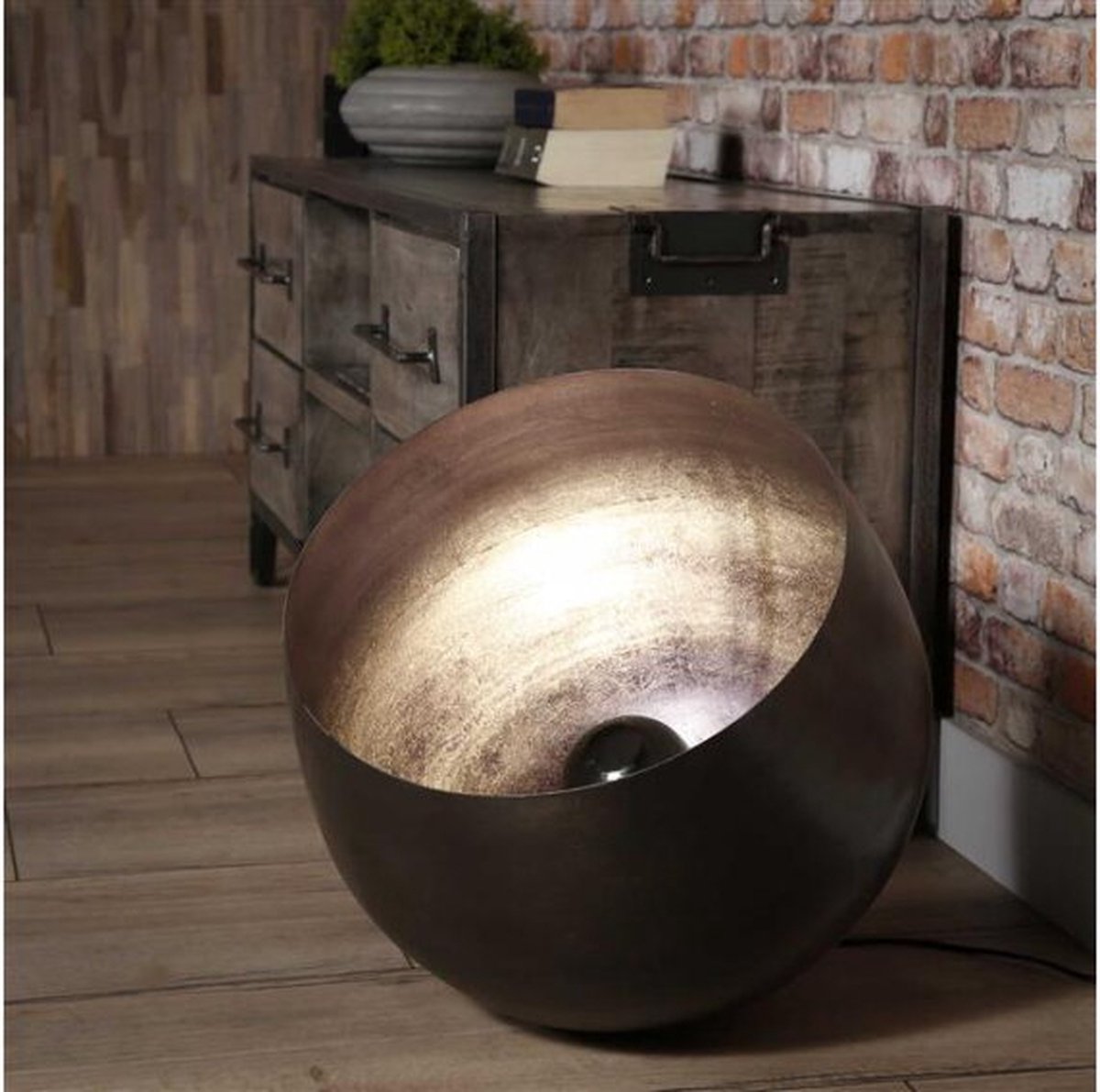 Unieke Tafellamp Ø50 cm Basket XL in Zwart Nikkel Design - Tafellampen - 46x46x46 cm - Stijlvolle Verlichting - Sfeervolle Interieurverlichting - Zwart Nikkel Finish - Moderne Woonaccessoires