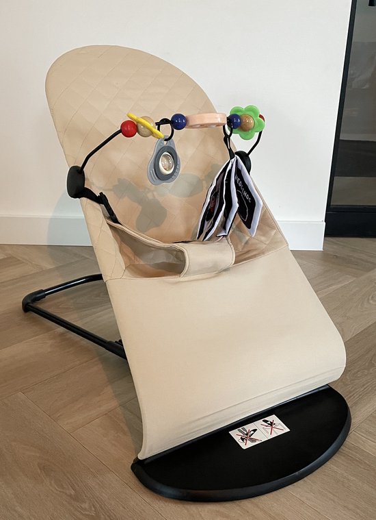 Foto: Jaxx wipstoel beige met speelboog babystoel baby swing schommelstoel baby baby bouncer wipstoel baby baby swing wipstoeltjes schommelstoel bouncer