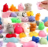 Klikkopers® - Mochi squishy - Set 16 stuks - Mochi Squishy Fidget Toy - Squishy Soft animal - Mochies - Antistress