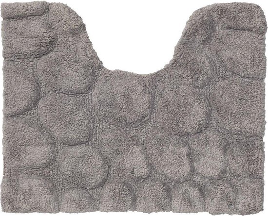 Sealskin Pebbles Tapis de contour WC - 50x60 cm - Coton - Gris