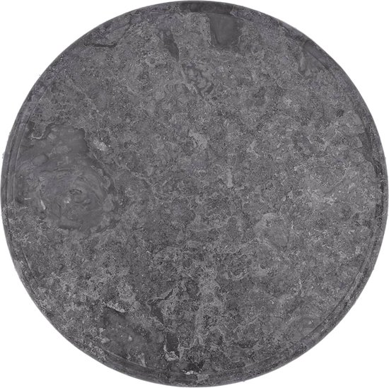 vidaXL - Tafelblad - Ø50x2,5 - cm - marmer - grijs
