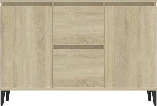 vidaXL Dressoir - Dressoirs - Kast - Kasten - Dressoir 104x35x70 cm bewerkt hout sonoma eikenkleurig