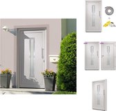 vidaXL Voordeur - 108 x 208 cm - Wit PVC deurframe en sandwich kernvulling - Deurhor
