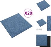 vidaXL Carrelages de sol PP - 50x50 cm - Blauw - 20 pièces - Sol