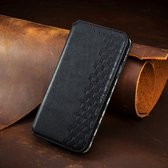 Luxe PU Lederen Ruitpatroon Wallet Case voor Asus ROG Phone 7 _ Zwart