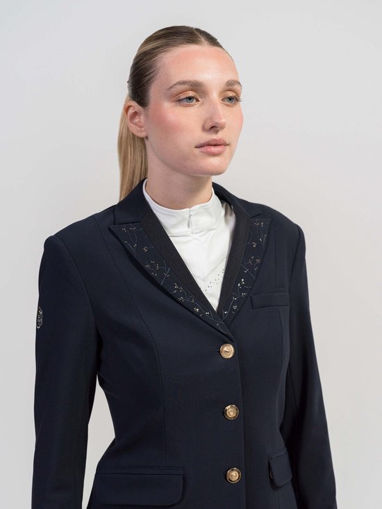 Veste Samshield Louisa Crystal Leaf pour femme M Bleu marine Champagne
