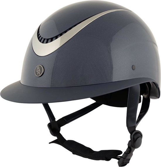 BR Casque d'équitation Theta Plus Peint Marine/Gunmetal - 58/60