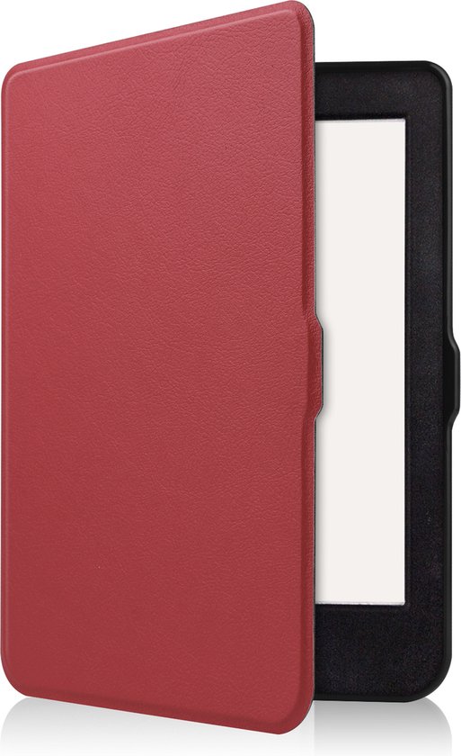 Hoesje Geschikt voor Kobo Nia Hoes Book Case - Hoes Geschikt voor Kobo Nia Hoesje Book Cover Met Screenprotector - Donkerrood van Hoesje  — afbeelding 5