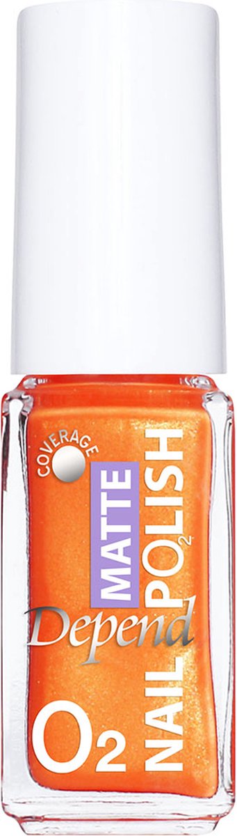 Depend Cosmetics DependCosmetics|O2|Nailpolish|Nagellak|Mat|OranjemetShimmer|695|5ML