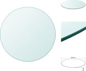 vidaXL Glazen Tafelblad - Eettafel/Salontafel/Tuintafel - 400mm Diameter - Gehard Glas - Tafelonderdeel