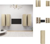 vidaXL Wandkast - TV-meubel - Sonoma eiken - 30.5 x 30 x 110 cm - Spaanplaat - Kast