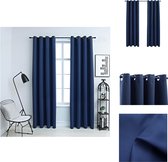 vidaXL Gordijnen - Raamdecoratie - 140x175 cm - Blauw - Gordijn