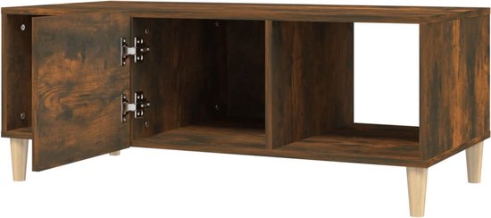 Tafel Gerookt eiken 100 x 50 x 76,5 cm Engineered hout en staal