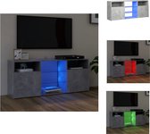 vidaXL TV-meubel Betongrijs 120x30x50cm - Met RGB LED-verlichting - Kast