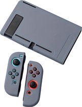 Livano Case Geschikt Voor Nintendo Switch - Hoes - Beschermhoes - TPU Antislip - Accessoires - Grijs/Blauw