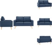 vidaXL Bankenset - Comfort Living - Banken - 77 x 71 x 80 cm - Blauw - Bank