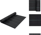 vidaXL Worteldoek - zwart - 1 x 10 m - uv-gestabiliseerd - 60 g/m² - Worteldoek
