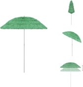vidaXL Hawaï Parasol Groen 180 cm - Polyester UV-bestendig en kantelbaar - Parasol