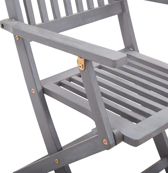 Set van 4 klapstoelen met gewatteerde rugleuning, opvouwbare