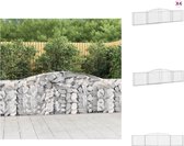 vidaXL Schanskorf - Decoratieve Geluidsisolerende Tuinbarrière - 400x30x80/100cm - Gegalvaniseerd IJzer - Bloempot