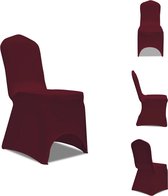 vidaXL Housse de chaise - Tissu extensible - Bordeaux - Hauteur 100 cm - 10 % Élasthanne - Housse de mobilier de jardin