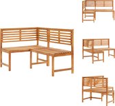 Banc de jardin The Living Store - Bois d'acacia - 140 x 100 x 91 cm - Finition huilée