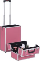 vidaXL-Make-up-trolley-aluminium-roze