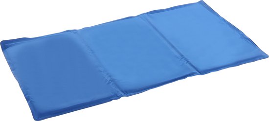 Flamingo Koelmat "Frosty" – XL – Rechthoekig Blauw – 100 x 60 cm – Verkoelende Ligmat voor Grote Honden en Katten