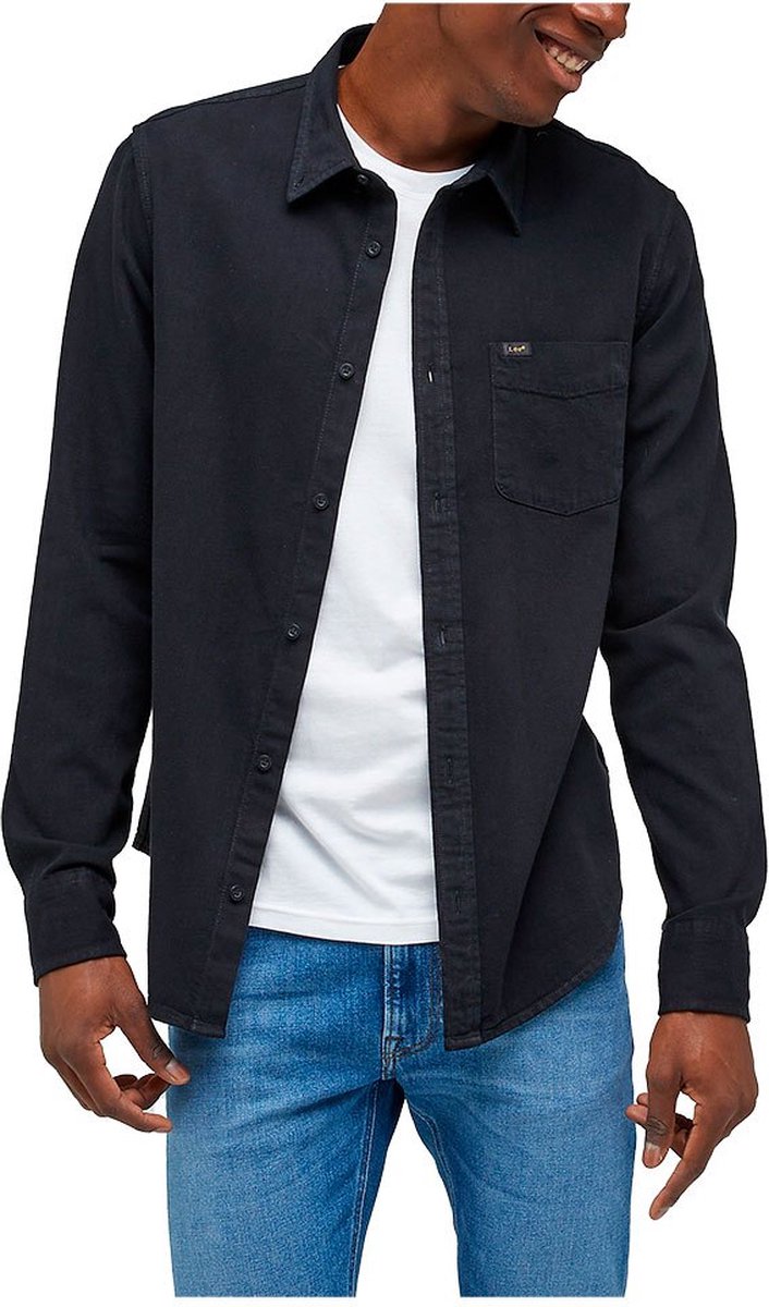 Lee Button Down Overhemd Met Lange Mouwen S Man Zwart