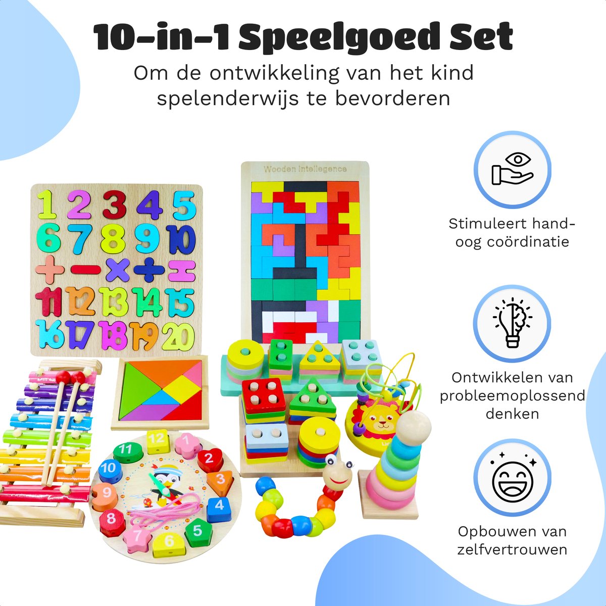 Montessoriset van appels en aardbeien om kinderen kleuren en vormen te leren • Kinder World