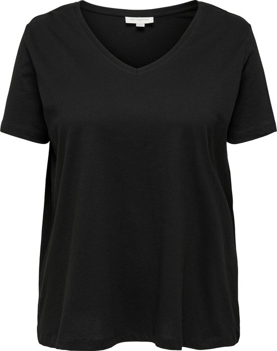 ONLY CARMAKOMA CARBONNIE LIFE S/ S V-NECK A-SHAPE TEE T-shirt Femme - Taille M-46/48