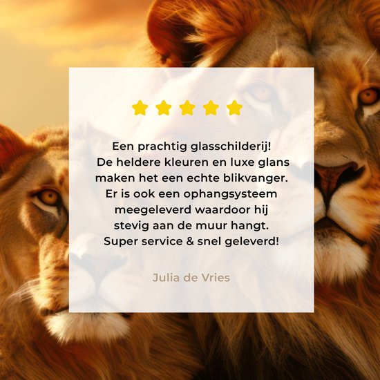 MuchoWow® Peinture sur verre 120x80 cm - Peinture sur verre - Lions - Coucher de soleil - Afrique - Savane - Animaux - Photo sur verre acrylique - Peintures