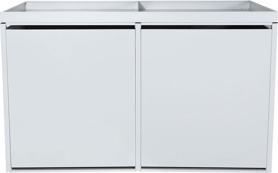 Mendler 1er WPC-Mülltonnenverkleidung HWC-J28, Mülltonnenbox, Metall